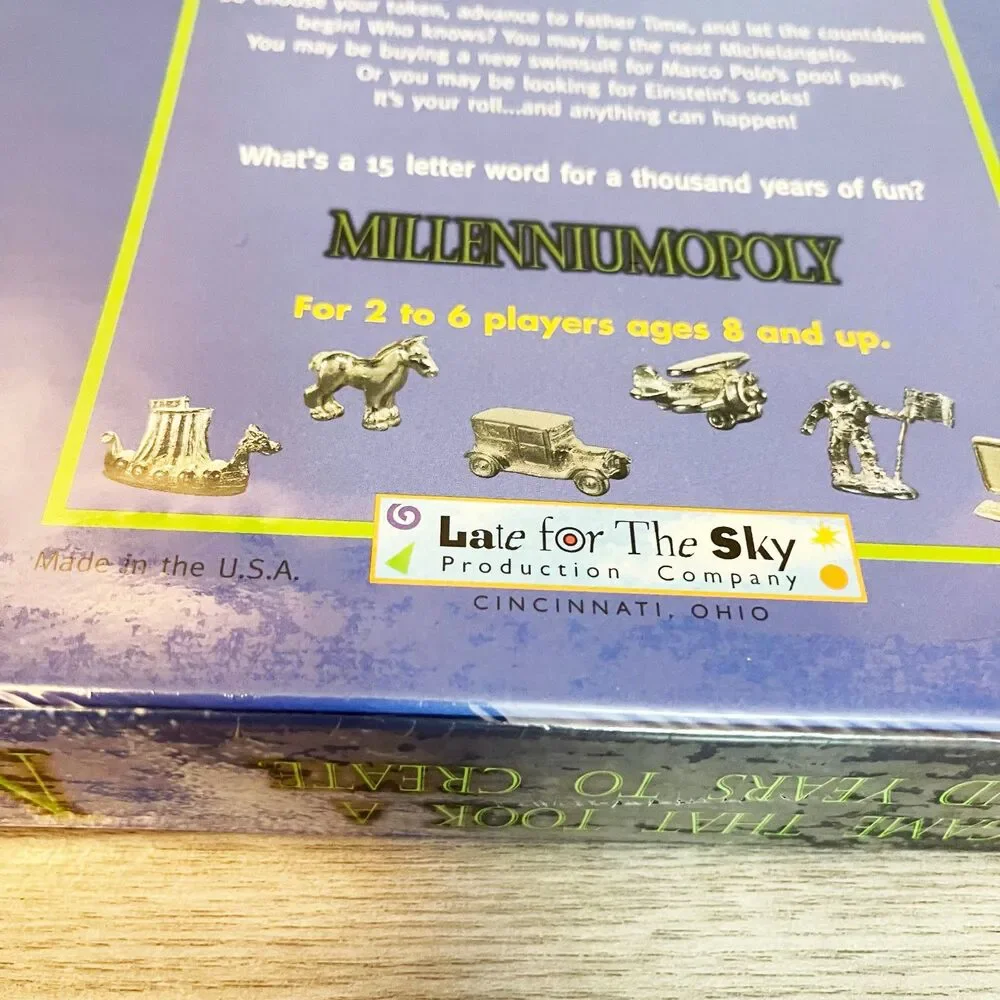 Millenniumopoly Sealed Board Game Millennium Edition 2000 Late for the Sky Rare